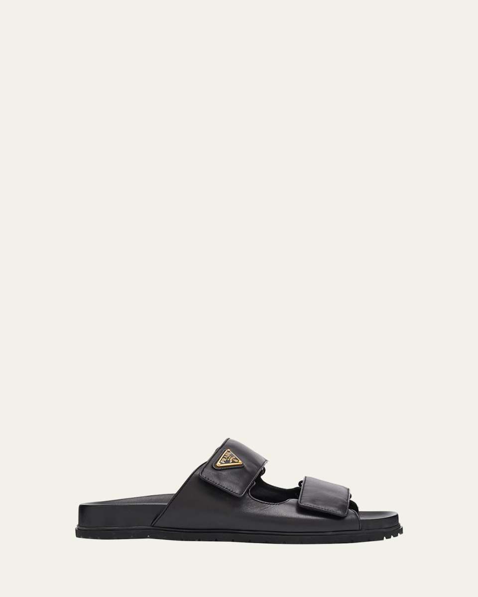Leather Double-Grip Slide Sandals